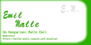 emil malle business card